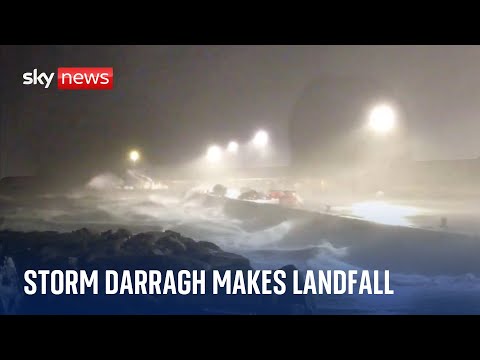 Watch live: Storm Darragh makes landfall