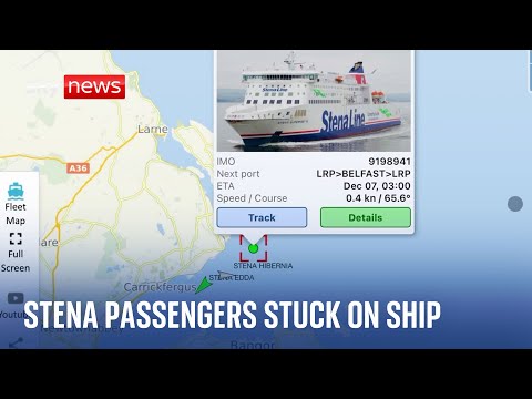 Storm Darragh: Stena Line passengers stuck on boat near Belfast overnight