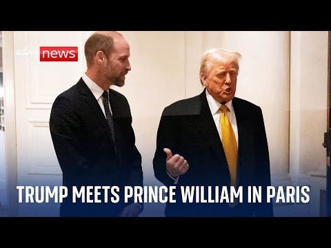 Donald Trump meets Prince William and Emmanuel Macron in Paris
