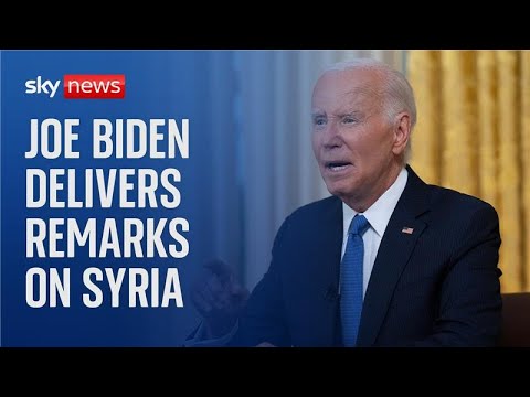 Watch live: President Biden addresses the fall of Assad in Syria