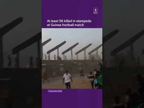 At least 56 killed in stampede at Guinea football match