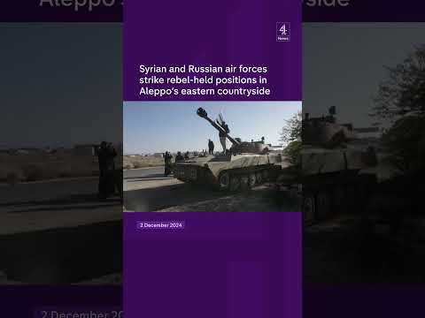Syrian and Russian air forces strike rebel-held positions in Aleppo’s eastern countryside