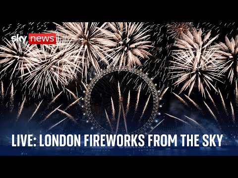Watch live: London New Year fireworks 2025 from above