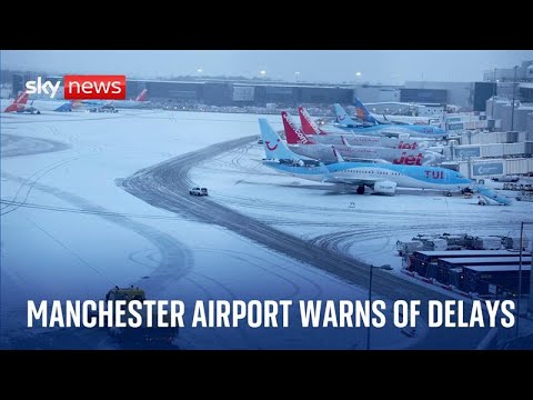 Watch live: Manchester Airport closes runways due to ‘significant levels of snow’