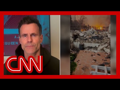 Actor documents ‘gut-wrenching’ return to what was left of his home