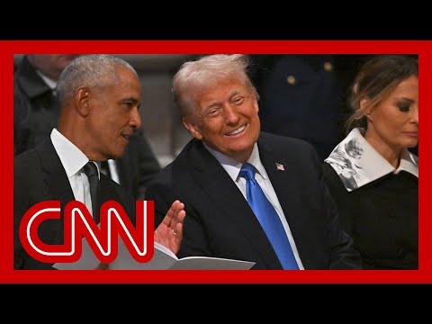 Obama and Trump have extended conversation at Carter’s funeral