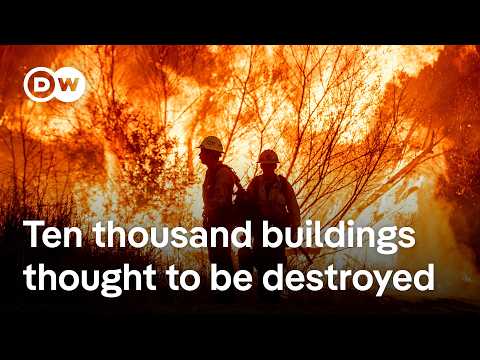 LA wildfire update: Fires remain out of control as death toll slowly rises | DW News