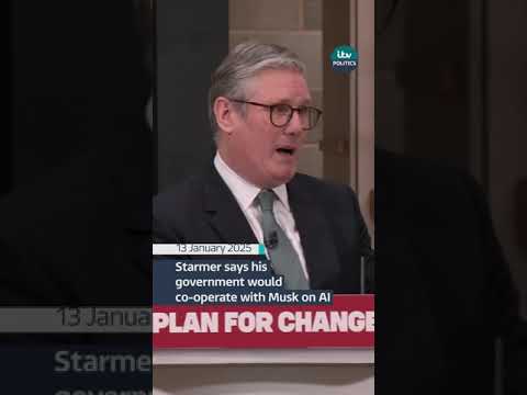 Starmer says his government would co-operate with Elon Musk on artificial intelligence #itvnews #ai
