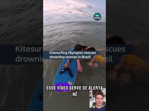 Kitesurfing Olympian rescues drowning woman in Brazil #itvnews