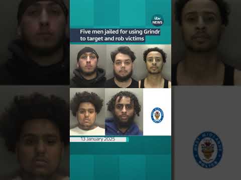 Five men jailed for using Grindr to target and rob victims #itvnews