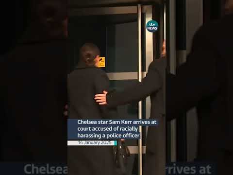 Sam Kerr arrives at court on charges of racially harassing a police officer #itvnews #samkerr