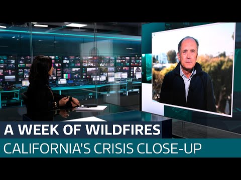 ‘Real people with real loss’: A week on the frontline of California’s wildfires | ITV News