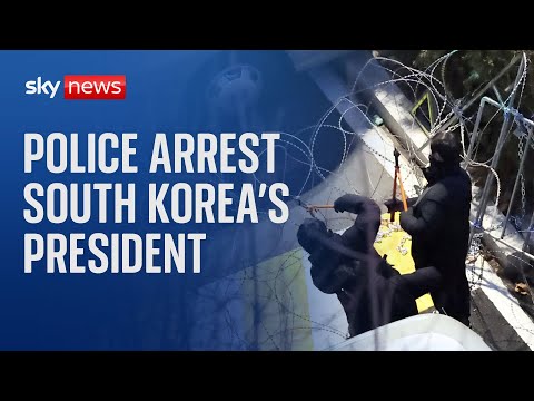 Police climb barricades to arrest South Korea’s President Yoon Suk Yeol