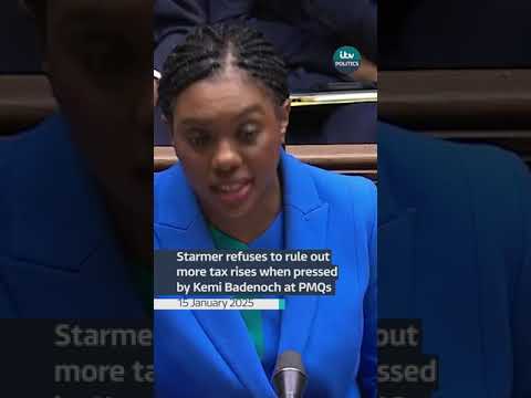 Starmer refuses to rule out further tax rises this year when pressed by Kemi Badenoch at PMQs