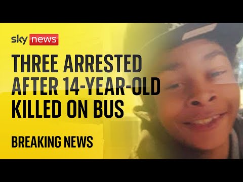 Three arrested after boy, 14, stabbed to death on London bus