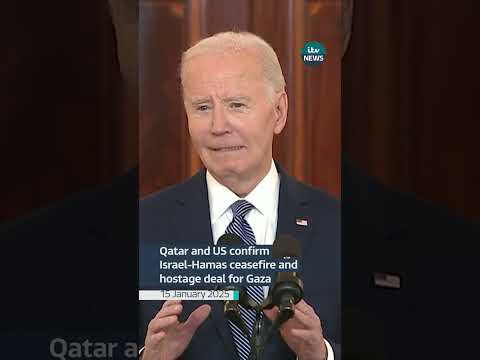 Qatar and US confirm Israel-Hamas ceasefire and hostage deal for Gaza #itvnews #gaza #shorts