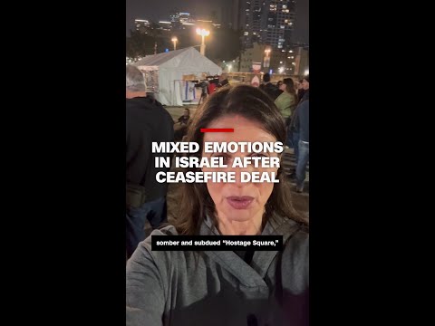 Mixed emotions in Israel’s ‘Hostages Square’ after ceasefire deal