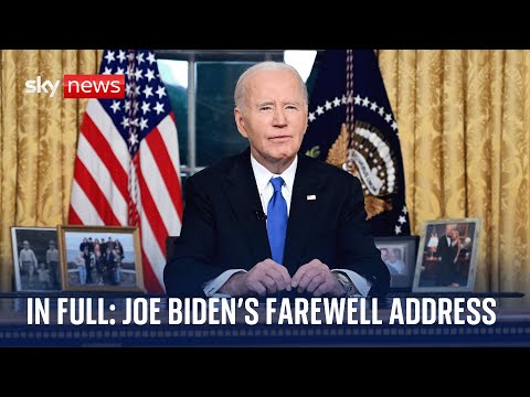 President Joe Biden delivers his farewell address to the nation from the Oval Office – Watch in full