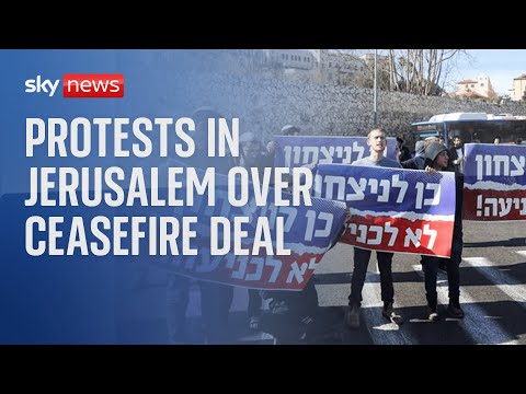 Watch live as protesters against Gaza ceasefire deal gather on streets of Jerusalem
