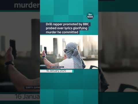 Drill rapper promoted by BBC probed over lyrics glorifying murder he committed #itvnews