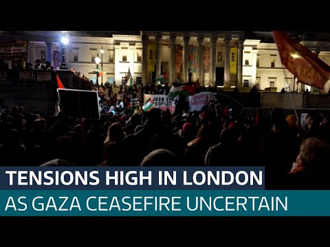 Tensions still high on the streets of London despite the nearing Gaza ceasefire | ITV News