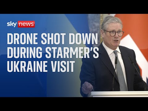 Drone shot down near presidential palace as Starmer discusses Ukraine’s next steps
