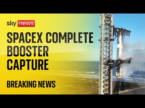 SpaceX completes booster capture on world’s largest rocket test flight