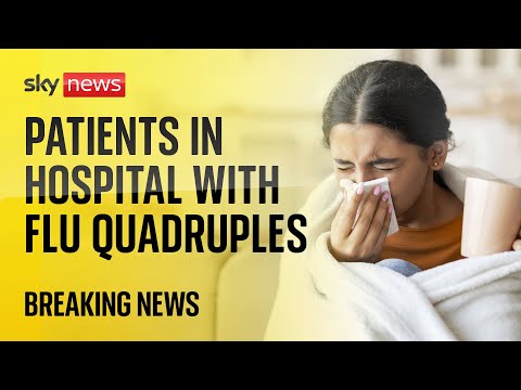 The number of patients in hospital with flu quadruples