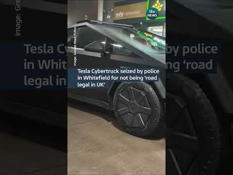Tesla Cybertruck seized by police in Whitefield for not being ‘road legal in UK’ #itvnews