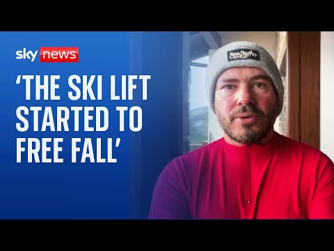 ‘In a matter of seconds the lift started to free fall’, says skier on broken chair lift