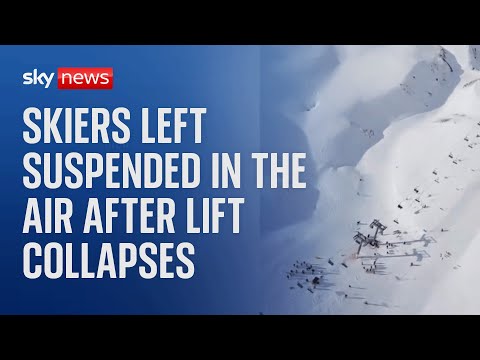 Helicopter seen landing at the resort where chair lift collapsed