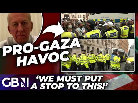 HEATED: Pro-Palestine MOB In TENSE SCENES As London Police CLAMP DOWN Ahead of Gaza Ceasefire Deal