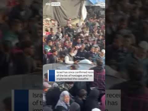 Celebrations in Gaza as ceasefire comes into effect