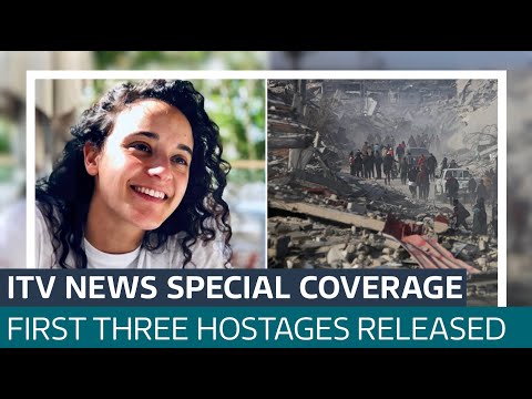 British-Israeli woman among first three hostages released as delayed ceasefire begins #itvnews