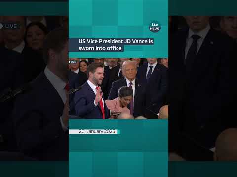 US Vice President JD Vance is sworn into office #itvnews #shorts