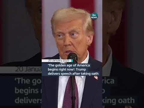 Trump promised to ‘put America first’ in a speech to mark his second term as US president #itvnews
