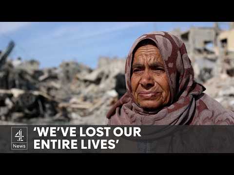 Israel Hamas ceasefire: people return to destroyed homes in Gaza