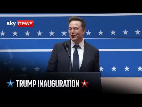 Elon Musk speaks at inauguration event in Washington