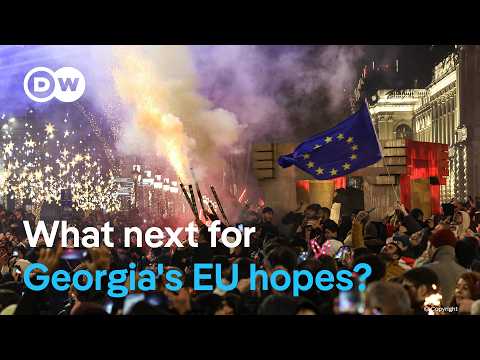 Georgia’s ex-president Zourabichvili joins New Year protests | DW News