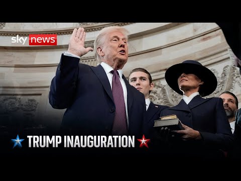 Donald Trump sworn in as US president – Sky News coverage