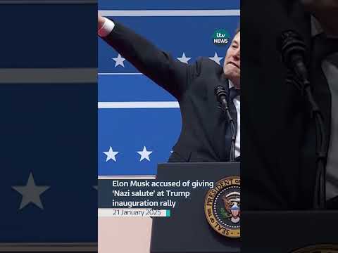 Elon Musk accused of giving‘Nazi salute’ at Trump inauguration rally #itvnews #elonmusk #shorts