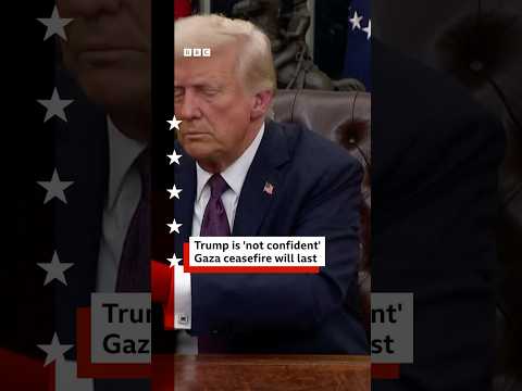 Donald Trump says he is ‘not confident’ the Gaza ceasefire will last. #Gaza #US #BBCNews