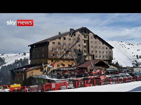 Turkey hotel fire aftermath which killed at least 66 people
