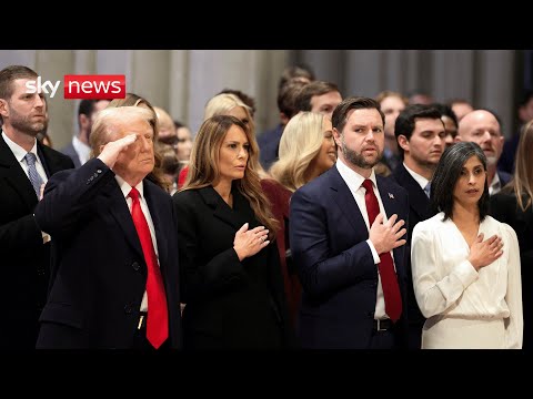 President Trump attends prayer service in Washington after inauguration
