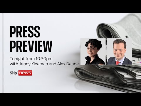 Sky News Press Preview | Jenny Kleeman and Alex Deane preview January 22nd papers