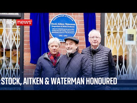 Stock, Aitken and Waterman receive blue plaque at their ‘hit factory’