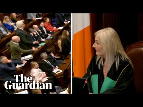 Chaotic scenes at Irish parliament in row over speaking rights
