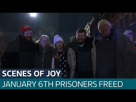 ‘They’re true heroes’: Families reunited as jailed January 6th Capitol rioters freed | ITV News