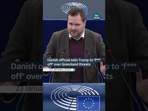 Danish EU member tells Trump to “f*** off” about buying Greenland #itvnews #greenland