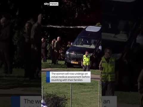 Moment four freed Israeli hostages touch down in Tel Aviv